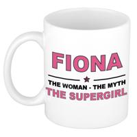 Fiona cadeau mok - Woman Myth Supergirl - naam koffiemok - 300 ml - collega - moederdag