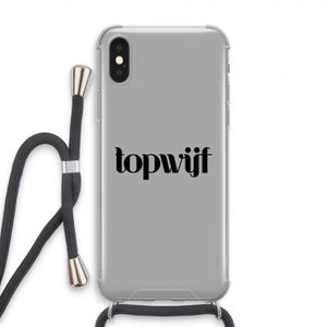 Topwijf Grijs Zwart: iPhone XS Transparant Hoesje met koord
