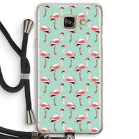Flamingoprint groen: Samsung Galaxy A5 (2016) Transparant Hoesje met koord Flamingoprint groen: Samsung Galaxy A5 (2016) Transparant Hoesje met koord