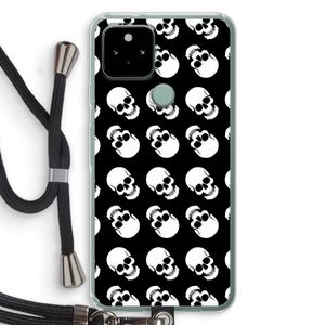 Musketon Skulls: Pixel 5 Transparant Hoesje met koord
