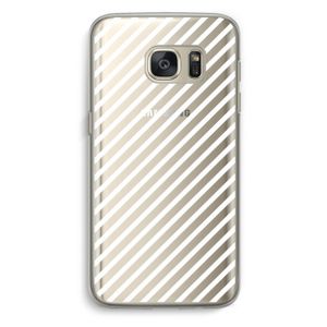 Strepen zwart-wit: Samsung Galaxy S7 Transparant Hoesje