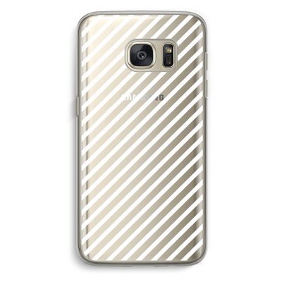 Strepen zwart-wit: Samsung Galaxy S7 Transparant Hoesje