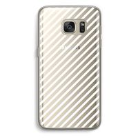 Strepen zwart-wit: Samsung Galaxy S7 Transparant Hoesje