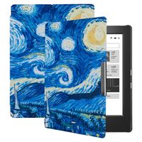 Lunso - Kobo Aura H2o edition 1 hoes (6.8 inch) - sleep cover - Van Gogh Sterrennacht