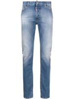 DSQUARED2 jean slim à effet légèrement délavé - Bleu