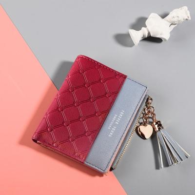 Cute Fashion portemonnee leer lange zip portemonnee munt kaarthouder zacht leer telefoonkaart vrouwelijke koppeling (rood)