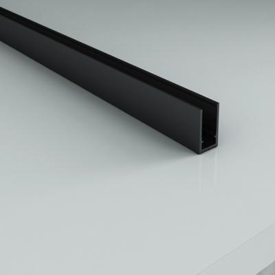 Muurprofiel voor douchewand Aloni | 200 cm | Mat zwart