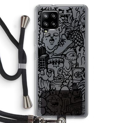 Vexx Black Mixtape: Samsung Galaxy A42 5G Transparant Hoesje met koord