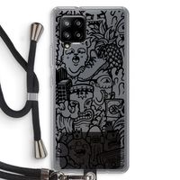 Vexx Black Mixtape: Samsung Galaxy A42 5G Transparant Hoesje met koord