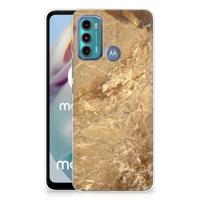 Motorola Moto G60 | TPU | Siliconen hoesje | Marmer Creme