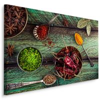 Schilderij - Oosterse specerijen, multi-gekleurd, 4 maten, wanddecoratie - thumbnail