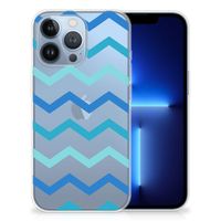 Apple iPhone 13 Pro TPU bumper Zigzag Blauw