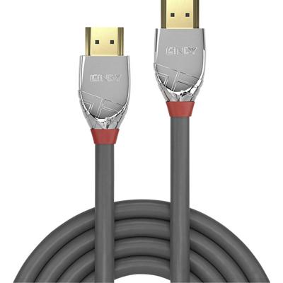 LINDY 37873 HDMI-kabel HDMI Aansluitkabel HDMI-A-stekker, HDMI-A-stekker 3.00 m Grijs 4K UHD
