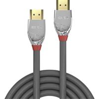 LINDY 37873 HDMI-kabel HDMI Aansluitkabel HDMI-A-stekker, HDMI-A-stekker 3.00 m Grijs 4K UHD