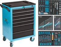 HAZET Gereedschapwagen - Assistent 178N - assortiment 178N-7/147 - 147-delig - Laden, ondiep: 5× 80 x 527 x 348 mm - Laden, diep: 2× 165 x 527 x 348