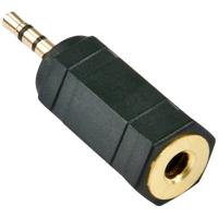 LINDY 35622 Adapter Jackplug Audio Adapter [1x Jackplug male 2,5 mm - 1x Jackplug female 3,5 mm] Zwart - thumbnail