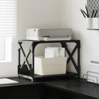 VidaXL Printerstand zwart eiken 44 x 26 x 31,5 cm bewerkt hout