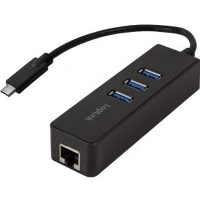 LogiLink UA0283 Ethernet 1000Mbit/s netwerkadapter/ USB hub 3 poorten USB C