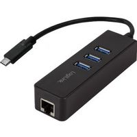 LogiLink UA0283 Ethernet 1000Mbit/s netwerkadapter/ USB hub 3 poorten USB C - thumbnail