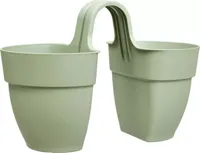Elho vibia Campana flower twin 21 cm Pistachegroen