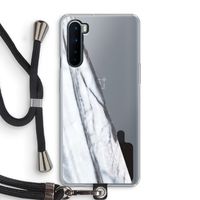 Gestreepte marmer: OnePlus Nord Transparant Hoesje met koord