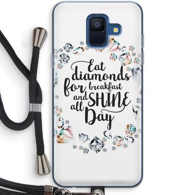 Diamonds: Samsung Galaxy A6 (2018) Transparant Hoesje met koord