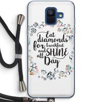Diamonds: Samsung Galaxy A6 (2018) Transparant Hoesje met koord