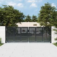 Poort 300x125 cm staal antracietkleurig