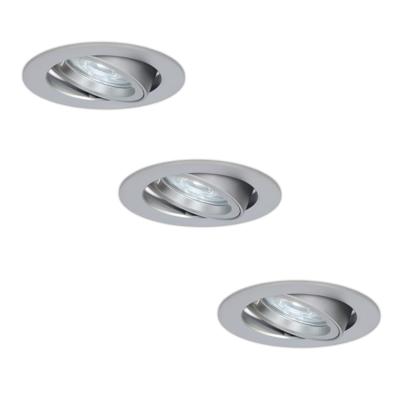 3x Jose LED Inbouwspots - 5W 450 Lumen - 6000K - Kantelbaar - RVS