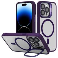 Cadorabo Hoesje geschikt voor Apple iPhone 15 PRO Case in Paars geschikt voor MagSafe met cameralensbescherming - thumbnail