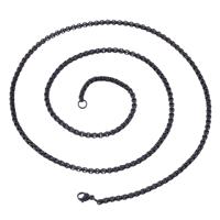 LGT Jewels schakel ketting Edelstaal Venetiaans Zwart - 4mm - 56cm