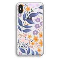 Flowers with blue leaves: iPhone XS Transparant Hoesje