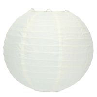 Luxe bol feest lampion gebroken wit 25 cm - Feestlampionnen - thumbnail