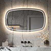 Hipp Design Phantom Deens ovale spiegel met verlichting en verwarming 100x65cm