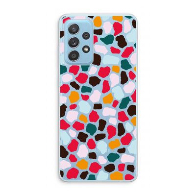 Colored Giraffe: Samsung Galaxy A73 Transparant Hoesje