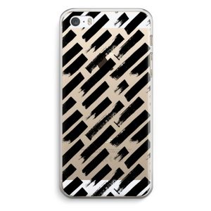 Zwarte vegen: iPhone 5 / 5S / SE Transparant Hoesje