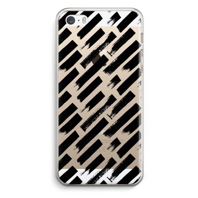 Zwarte vegen: iPhone 5 / 5S / SE Transparant Hoesje