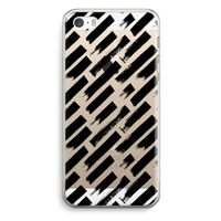 Zwarte vegen: iPhone 5 / 5S / SE Transparant Hoesje