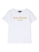 Balmain Kids t-shirt en coton à logo brodé - Blanc - thumbnail