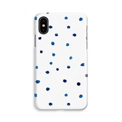 Blauwe stippen: iPhone Xs Volledig Geprint Hoesje