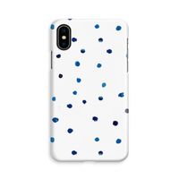 Blauwe stippen: iPhone Xs Volledig Geprint Hoesje
