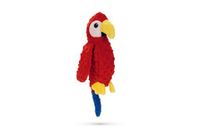Beeztees papegaai lor - hondenspeelgoed - pluche - rood - 43x14x8 cm - thumbnail