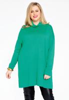 Yoek Pullover wijd met col | Groen | Maat 46/48
