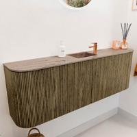 Toiletmeubel Mondiaz Joya Dlux | 123.2 cm | Meubelkleur Dusk | Faye wastafel Arena Wasbak Midden | 1 kraangat