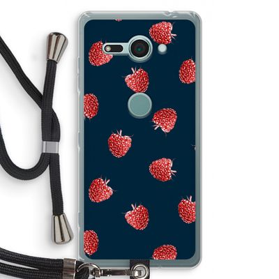 Framboosjes: Sony Xperia XZ2 Compact Transparant Hoesje met koord