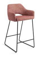 Jesper Home Barstoel 'Yanai' Slide Black, kleur Berry Bars (zithoogte 65cm)