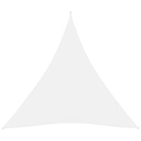 vidaXL Zonnescherm driehoekig 3,6x3,6x3,6 m oxford stof wit - thumbnail
