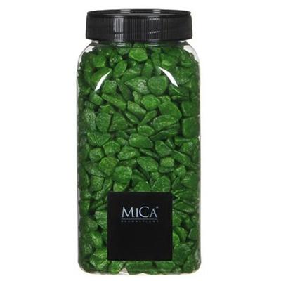 Mica Decorations decoratie steentjes - groen - 1 kilo - 650ml - hobby steentjes