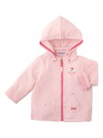 Miki House veste zippée à motif brodé - Rose