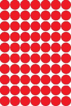 Apli ronde etiketten in etui diameter 19 mm, rood, 560 stuks, 70 per blad